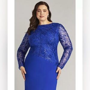 Tadashi Shoji Elegant Blue Evening Gown